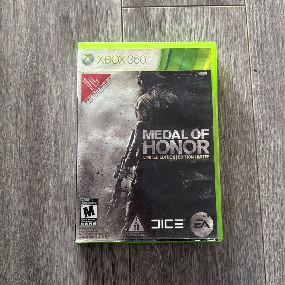 Xbox 360 Medal of Honor limited edition video game